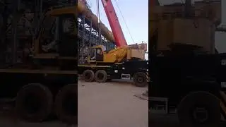 Sany Crane ST110 Lifting Pipeline #crane #viral #shortviral #youtubeshorts #song