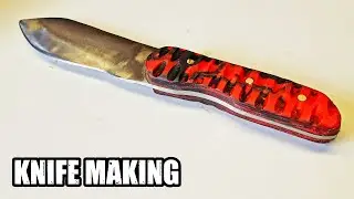 Knife Making - Just knife with Recycled Bottle Caps Handle