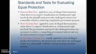 Equal Protection/Freedom of Speech