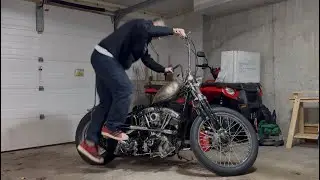 The Unknown Shovelhead - First kickstart - Will it start?