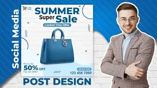 How to make social media post design | Adobe illustrator | Adobe Photoshop | CorelDraw