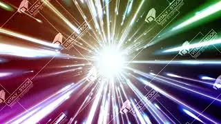 Dynamic light tunnel. Bright lines quickly move away from us