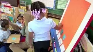 Pre-k Class Constructing Pictographs of their Shoes (Early Math Collaborative at Erikson)