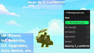 +1 Sword Every Second Script | Inf. Power, Rebirths, Upgrades, Auto Hatch, etc.