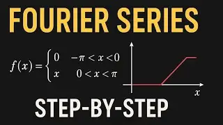 Fourier Series Example | Piecewise Function Expansion (Step-by-Step with Graph)