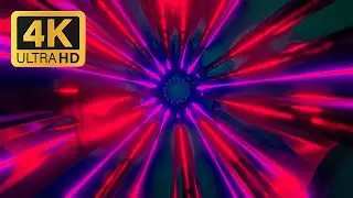 6 Hours 4K UHD Colorful Light Passage Infinite Glow | Beat Synced Background Party