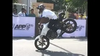 Apache Team Bike Stunt Mania At Manyata Dec 2013
