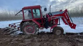 Świąteczna orka i urywek kuligu 🏂😁 | MTZ 82 i Unia Grudziądz 4 skiby |