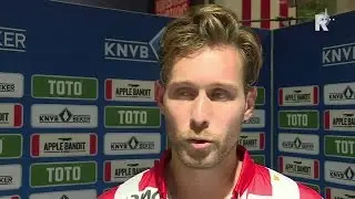 Thomas Verhaar scoorde en kreeg een rode kaart