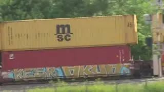(6-18-2025) CSX westbound intermodal train in Fostoria Ohio.