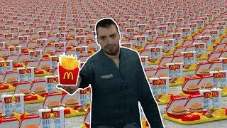 EATING 1,000,000 BURGERS! - Garry's mod Sandbox (Food Mod)