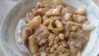 Arrow roots with pork meat//My MIL favourite Dish