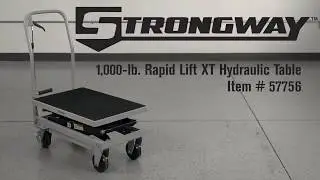 Strongway 2-Speed Hydraulic Rapid Lift XT Table Cart  1000-Lb. Capacity