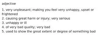 #terrible #adjective #meaning #meanings #definition #definitions #phonetics #pronunciation #english