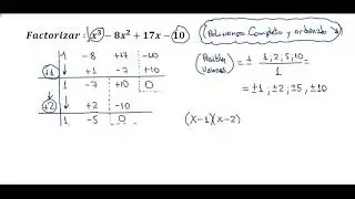 FACTORIZACIÓN- MÉTODO DE DIVISORES BINOMIOS