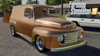 FS19 - 1948 Ford F1 PANEL VAN - NEW CAR MOD for Farming Simulator 2019 ROLEPLAY