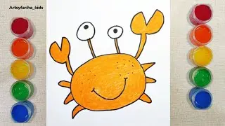 How to draw a cute crab || Artsyfariha