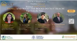 Webinar 22: Panel And What Books do not Teach! Tips from the Pros | Research Methodology 2025 Course