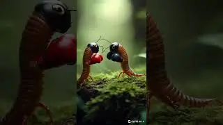 Epic Bug Boxing Showdown Millipedes Throw Punches in a Cinematic Forest Ring! 🥊🌿#BugBoxing #BugVsBug