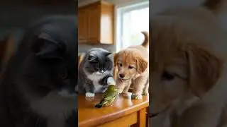 New Friend... or New Snack? #kitten #cat #cute #adoreble #adorably