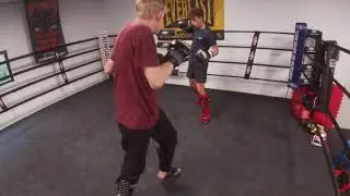 Encinitas Boxing and Fitness Muay Thai Paul vs. Vlad light sparring