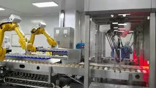 Fully automatic flexible packaging for bread mooncake production line