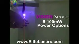 100mW Violet Laser Pointer Burning through Electrical Tape - VISION Series by EliteLasers.com