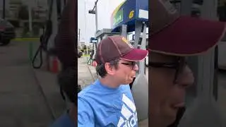 Filling up a 21 year old Nissan in New Jersey.Заправляем Ниссан 21 года в Нью Джерси:)