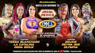 CMLL  25 DE NOVIEMBRE 2025 || T. BLANCHARD, LA CATALINA E I. SIOUX VS ZEUXIS, R. ISIS Y OLYMPIA