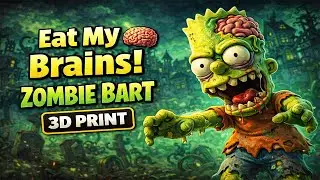 Eat My Brains! 🧠 Zombie Bart | 3D Print - CLV3D