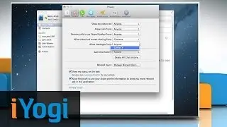 Changing of Skype&reg; IM settings and notifications in Mac&reg; OS X&trade;