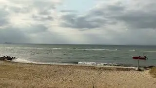 Study with Me / Balcony Sea and sound of the waves / No music / Only Nature / Cloudy Summer Day