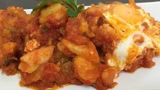 Papas con tomate| receta fácil