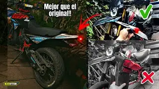 SALPICADERA CON STOP LED!! As&iacute; se ve en una Dm 200 (Luz de freno para enduro o motocross)