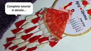 Wedding hoop art with tassel full tutorial / hand embroidery hoop art frame #hoopart #tutorial