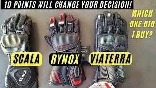 RIDING GLOVES REVIEW RYNOX STORM EVO vs VIATERRA GRID vs SCALA TREKKER BEST MOTORCYCLE GLOVES GUIDE