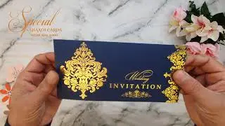 Blue Foiled Wedding Card || SSC12BF || Special Shaadi Cards