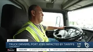 Truck drivers struggling to make ends meet as tariffs slow business at ports