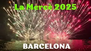 Barcelona La Merc&egrave; 2025 Fireworks 🎆 Barceloneta Beach | Pirotecnia Jord&agrave;