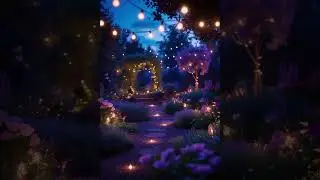 Evening Garden Sanctuary 🌙 Twilight Garden Peace #Shorts