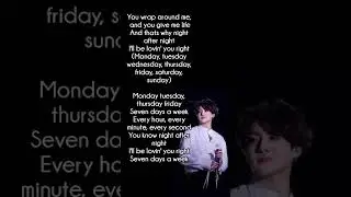 JUNGKOOK- SEVEN lyrics💜 || #bts #jungkook #jk