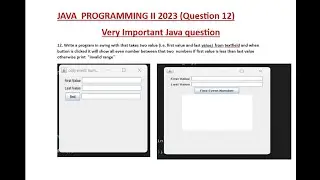 Java Programming ii #BIM #very_important_2023 #5th_semeste_java_Bim