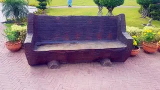Creative  Outdoor Garden Bench Decorating ideas | Seating bench made with Fiber