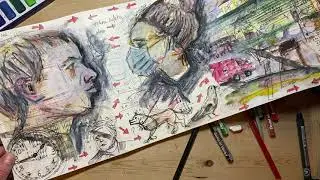 Sketching Experiments in Concertina Sketchbook