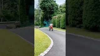 Burnout on 125 2stroke!! #burnout #burn #tire #dirtbike #moto #howto #ktm #youtube #shorts