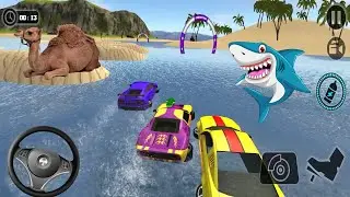 Floating Water Car Driving - Floating Beach Drive Simulator - Android GamePlay #6