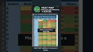 Excel Heat Map | How to Add or Remove Color Scales with Conditional Formatting (Beginners) #shorts
