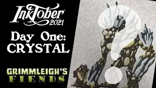 Inktober 2021 Day One: Grimmleighs Draws a Monstrous Crystal!