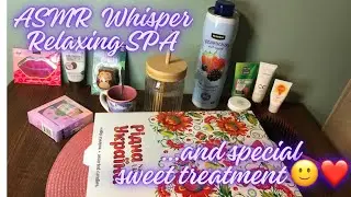 ASMR Hair Brushing Face Care & Special Sweets 💝 Whisper Tapping Mouth Sounds