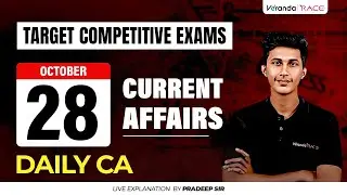 TARGET COMPETITIVE EXAMS I CURRENT AFFAIRS I OCT 28 I DAILY CA EXPLAINED | BY PRADEEP SIR | IN TAMIL